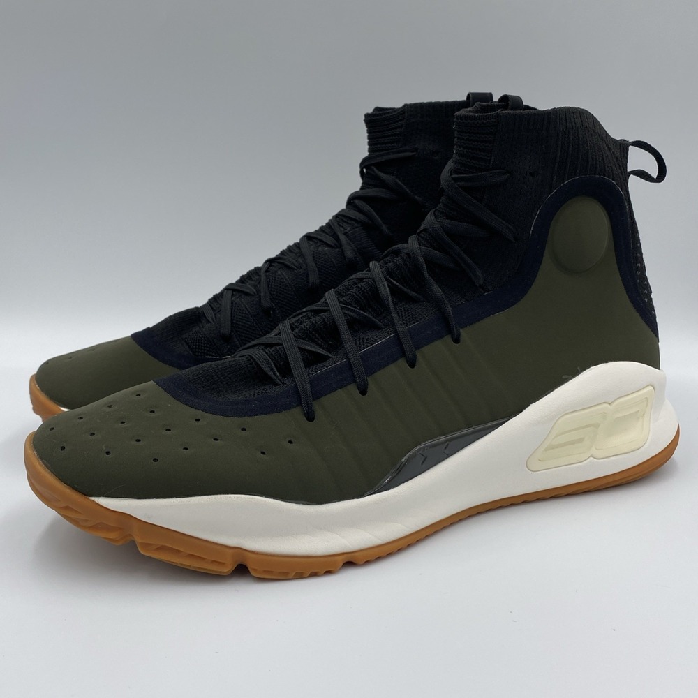 Under Armour Curry 4 Retro BHM Men's 11 Green Black Basketball Shoes 1298306-008
